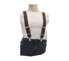 Hendrik bretels Effen bruin