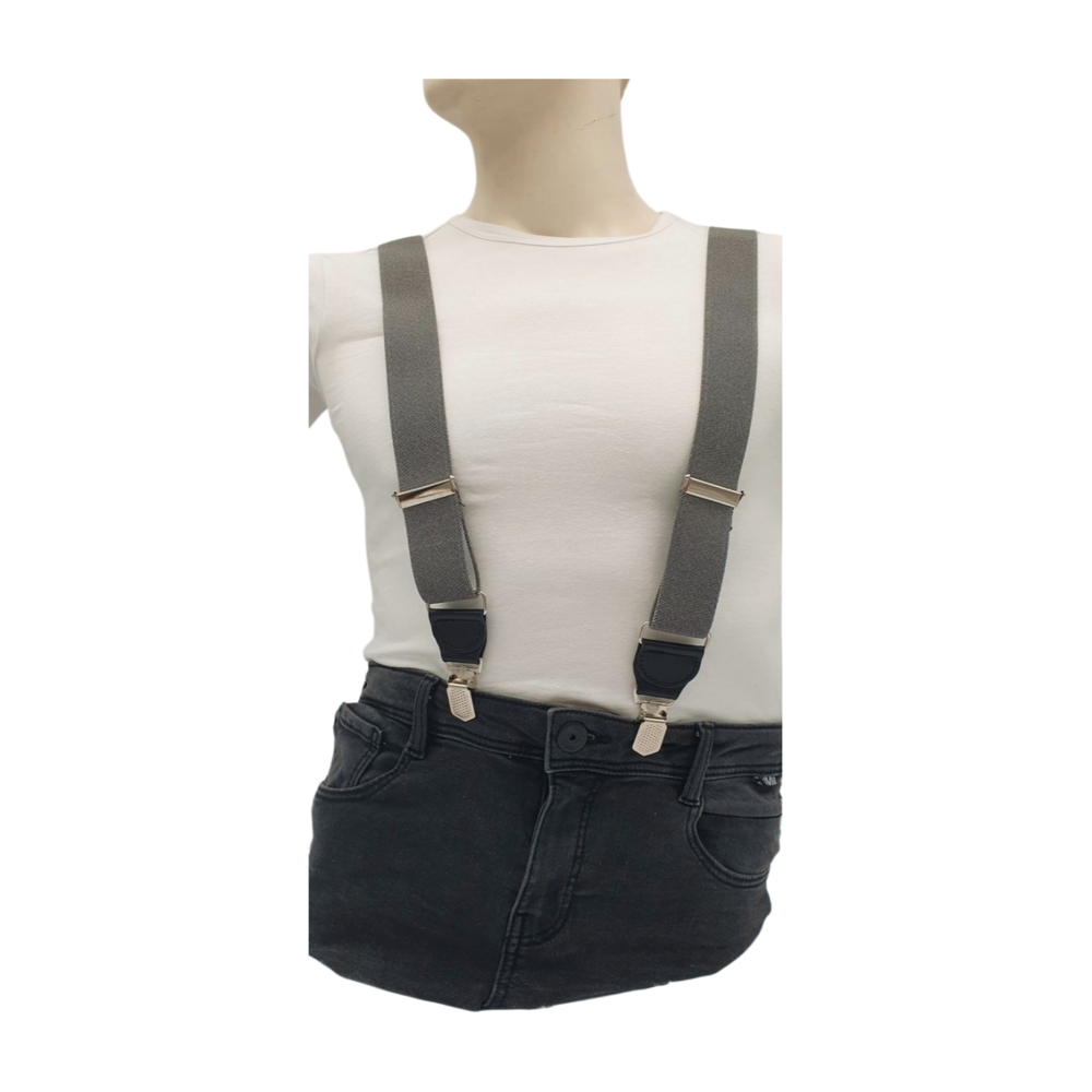 Hendrik bretels Hendrik bretels Gold Effen lichtgrijs