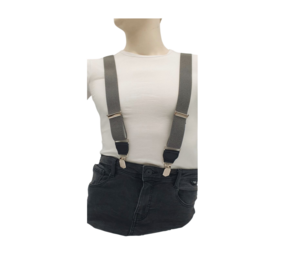 Hendrik bretels Effen lichtgrijs