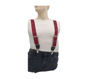 Hendrik bretels Paisley bordeaux