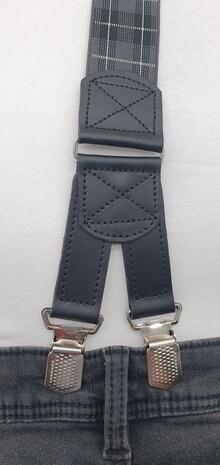 Hendrik bretels Hendrik bretels Gold Schotse ruit grijs