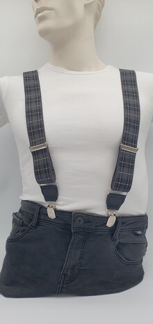 Hendrik bretels Hendrik bretels Gold Schotse ruit grijs