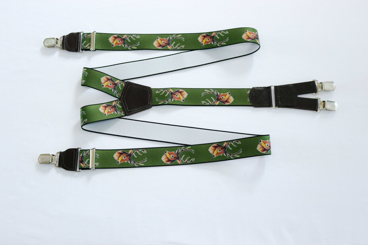 Hendrik bretels Hendrik bretels Gold Groen/hert