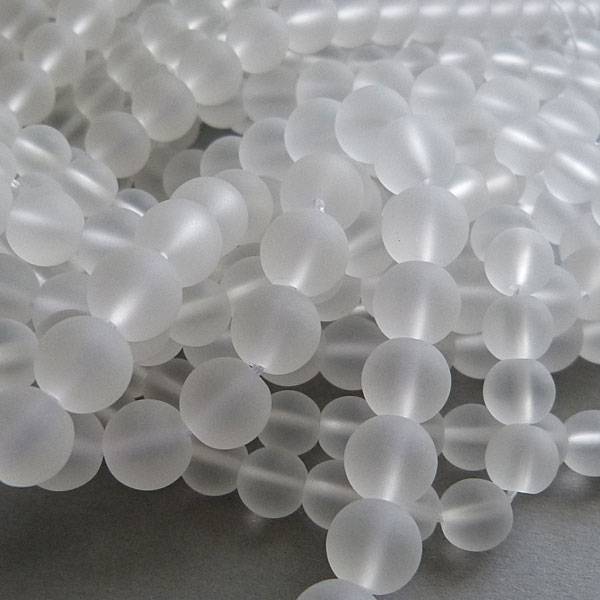 Bergkristall Perle 6 mm - matt