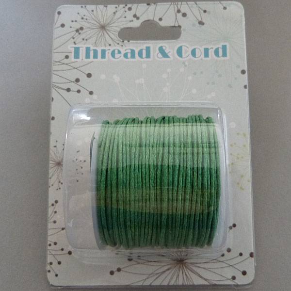 25 Meter Baumwollband - 1 mm grün