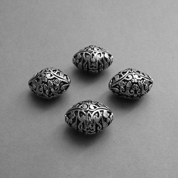 Metall Perle - 20 mm  - Hohl Perle