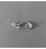 Haken Verschluss Sterling Silber - 15 mm