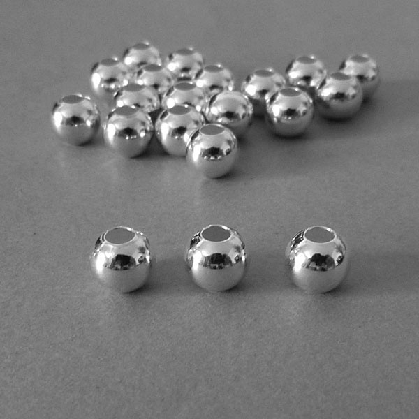 Sterling Silber Perle - 6 mm