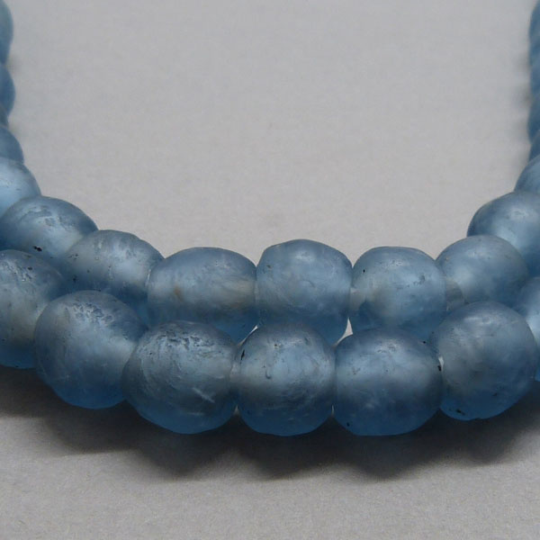 Glas Perle 10 mm - Aqua blau