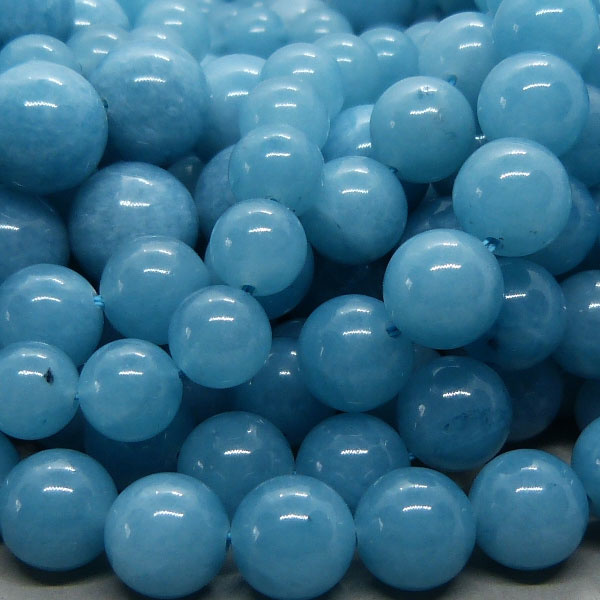 Blau Quarz Perle 8 mm