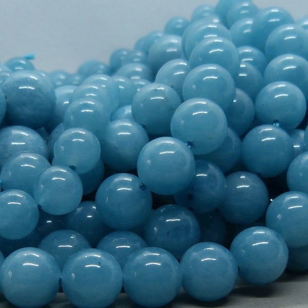Blau Quarz Perle  6 mm