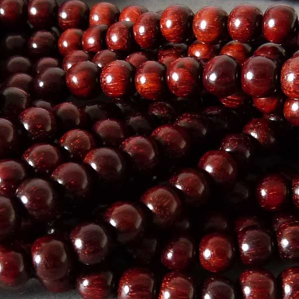 Sandelholz Perle 10 mm - rot braun