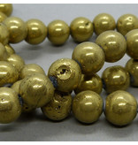 Quarz Perle - golden - 10 mm