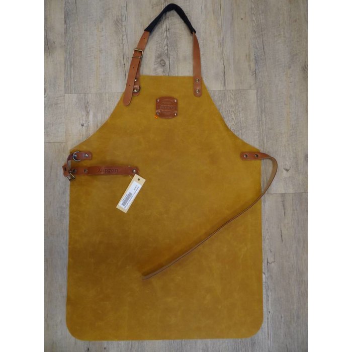 Xapron schort leder cognac 82cm aktie prijs