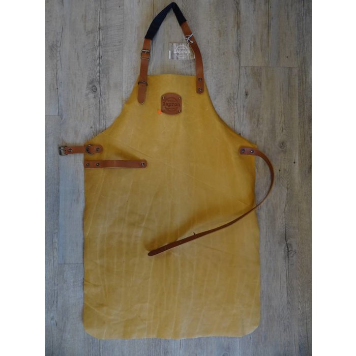 Xapron schort leer BBQ Cognac 89cm