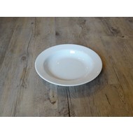 Ampio diep bord 22,5cm brede rand doos à 24 wit hard hotelporselein