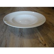 Ampio diep bord 30cm brede rand doos à 6 wit hard hotelporselein