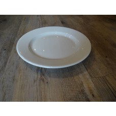 Renaud Ampio plat bord 22,5cm brede rand doos à 24 wit hard hotelporselein