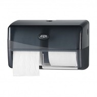 Euro pearl black duo toiletrolhouder compact max rol Ø15cm Euro pearl black duo toiletrolhouder compact max rol Ø15cm