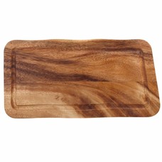 Acacia rechthoekige  plank met sapgeul 35x20x2cm