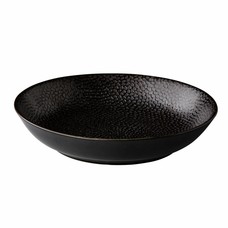 Q Authentic Honeycomb coupe dessertbord diep zwart Ø21cm doos à 6