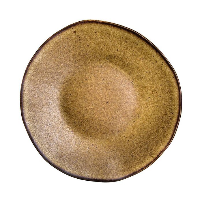 Rustico Q Authentic Stone Brown bord 21 cm – per 6 stuks