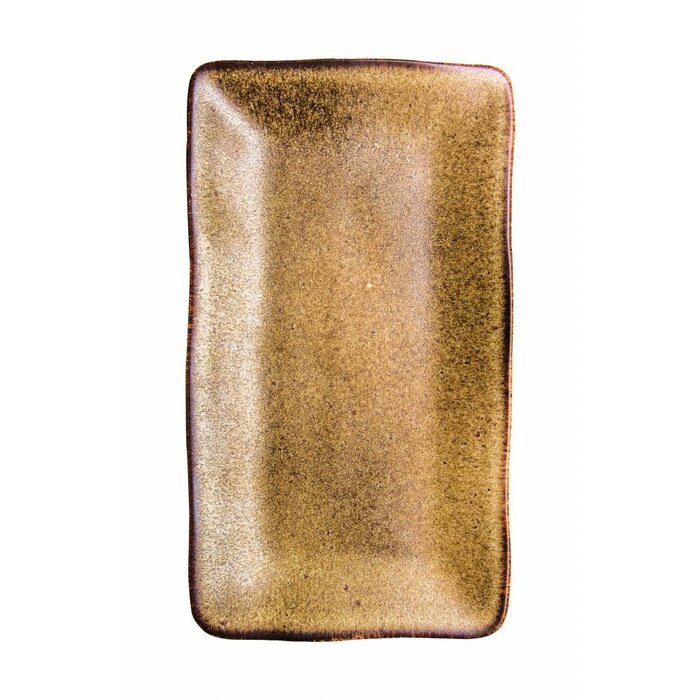Rustico Q Authentic Stone Brown bord rechthoekig 27,5 x 15,5 cm – per 6 stuks