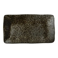 Q Authentic Stoneblack rechthoekig bord 27,5x15,5cm doos à 6