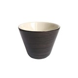 Rustic blauw schaal konisch 9cl Ø6,5cm doos à 6
