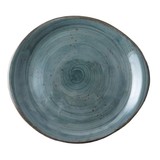 Continental Rustic blauw pebble bord plat Ø20cm doos à 6