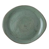 Continental Rustic donkergroen pebble bord plat Ø25,5cm doos à 6