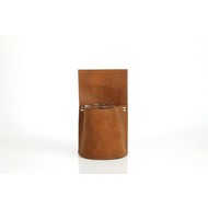 Zeemtas rond bruin leder incl. beker t.b.v. obersriem