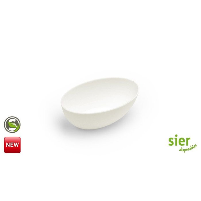 Sier Disposables Bagastro bootje ovaal 6cl 8x5.2x2.6(h)cm krimp à 40 stuks