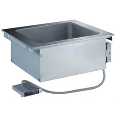 Electrolux Bain Marie Drop in 2x 1/1 GN  820x650x350 BxDxH // automatische watervulling 80º-90ºC. excl. aftapkraan.