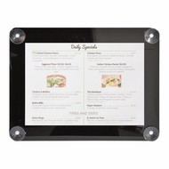 Posterframe menukaarthouder A4 zwart voor gebruik op het raam // tweezijdig te gebruiken doos à 6 Posterframe menukaarthouder A4 zwart voor gebruik op het raam // tweezijdig te gebruiken doos à 6