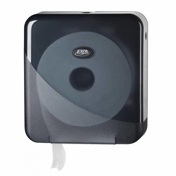 Euro pearl black mini jumbo toiletrolhouder Ø20cm afm: 284x265x127mm