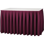 Tafelrok boxpleat 410x73(h)cm kleur bordeaux