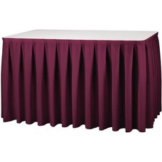 Tafelrok boxpleat 410x73(h)cm kleur bordeaux