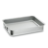 Braadslede RVS 50 × 40 × 8 cm met draaibare grepen