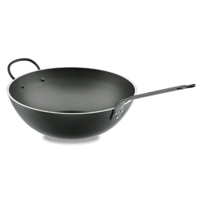 Lacor wok robust Ø30cm aluminium 4mm dikte