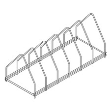 Rvs dienbladenkorf 6