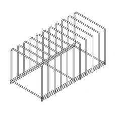 Rvs dienbladenkorf 10