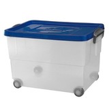 Voedselbak kunststof transparant 60ltr verrijdbaar 38(H)x59x40cm Voedselbak kunststof transparant 60ltr verrijdbaar 38(H)x59x40cm