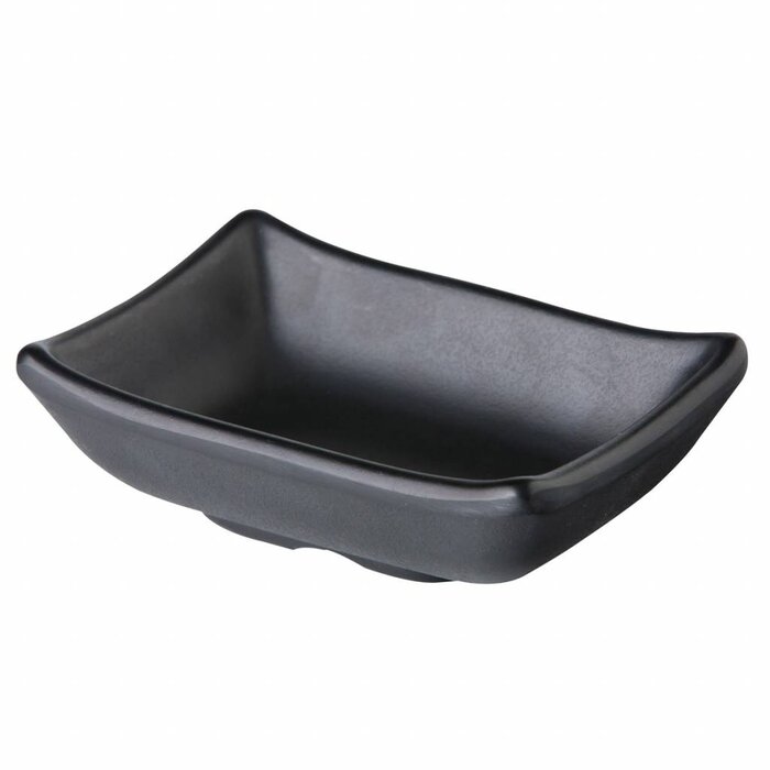 Melamine Asia sauskom rechthoekig 9,2x6,9x3,1cm stonelook doos à 24