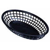 Fastfood mandje ovaal zwart 23,5 x 15,5 cm – per 24 stuks