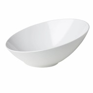 Melamine saladeschaal schuin wit 30x29x14cm à 3