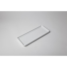 Melamine bord rechthoekig 35,5x17,8cm wit doos à 6