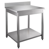 RVS werktafel 700 x 700 x 900 mm met bodemschap