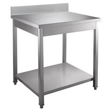 RVS werktafel 700 x 700 x 900 mm met bodemschap