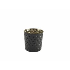 RVS frietpresentatiebakje zwart gehamerd 8,5 cm 420 ml – per 24 stuks